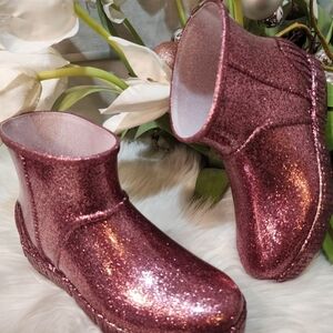 UGG Women's Drizlita Glitter pink Rain BootSize6 new